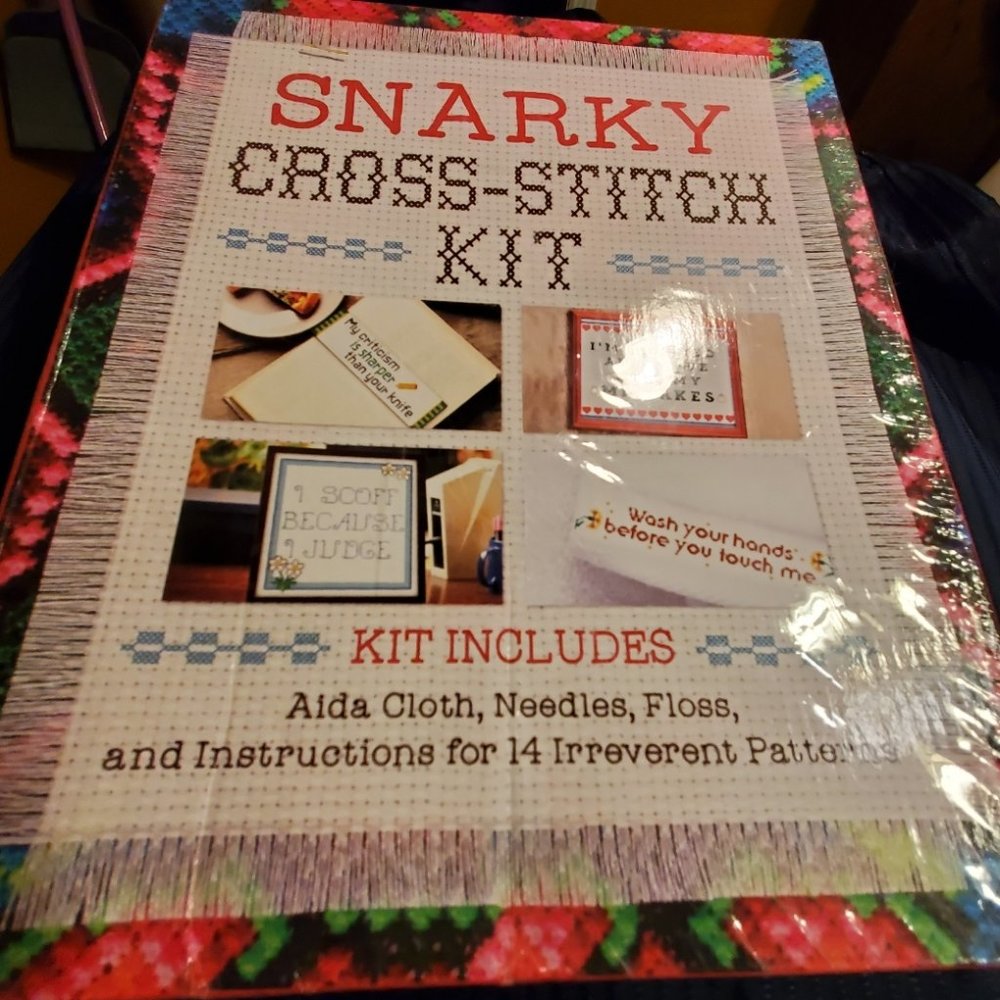 NIP Snarky counted cross stitch kit